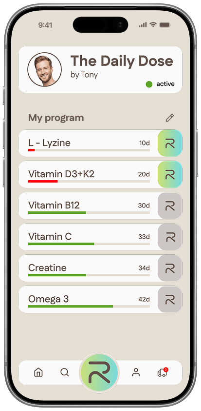 Resupply app on phone